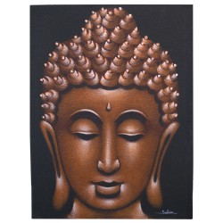 Pintura de Buda - Acabamento em cobre e areia