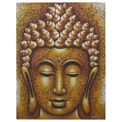 Quadro de Buda - Pormenor de brocado dourado