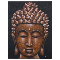 Cuadro de Buda - Detalle de Brocado en Cobre