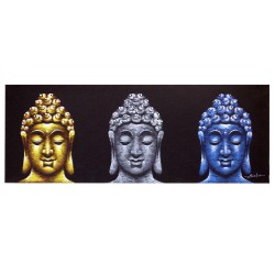 Imagem de Buda - Três cabeças negras