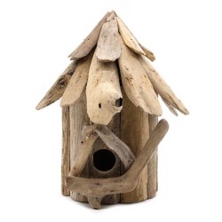 Casa de pássaros em madeira de balsa - para pendurar na parede