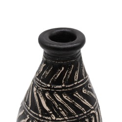 Jarra de cerâmica com motivo grego - Chocolate
