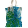 Bolsas de Algodón "Tie Dye" (170g) - 38x42x12cm - Concha Marina - Azul y verde - Asa Verde