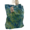 Sacos de algodão Tie Dye (170g) - 38x42x12cm - Mandala - Verde e Azul - Pega natural