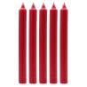 Bulk Solid Colour Dinner Candles - Rustic Red - Pack of 10