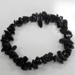 Pulseira de fragmentos de pedras preciosas - Ágata preta