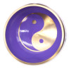 Conjunto de taças de canto tibetanas - Yin & Yang - Branco/Púrpura 10,7 cm