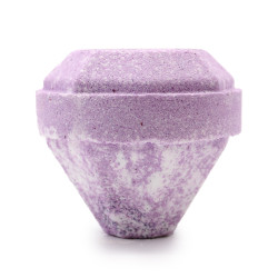 Bomba de banho de pedras preciosas - Branco e Violeta