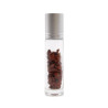 Botella de rodillo de aceite esencial de piedras preciosas - Jaspe rojo - Tapa plateada
