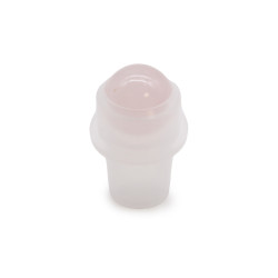 Punta de rodillo de piedras preciosas para botella de 5 ml - Cuarzo rosa
