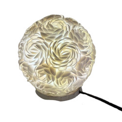 Lámpara Boho Sea Shell - Globo Rosa - 20cm
