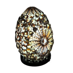 Lámpara Boho Sea Shell - Chocolate Twist Ovalada - 15cm