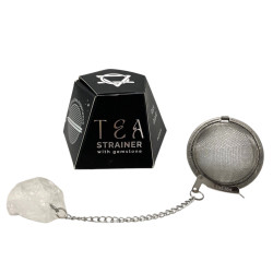 Coador de chá em cristal bruto de pedra preciosa - Quartzo de rocha