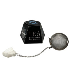 Coador de chá em cristal bruto de pedra preciosa - Pedra da Lua Arco-Íris