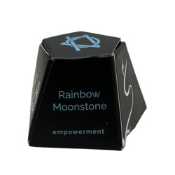 Colador de té de piedras preciosas de cristal crudo - Rainbow Moonstone