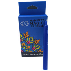 Velas Mágicas Manifest (paquete de 12) - Azul Oscuro - Chakra del Tercer Ojo