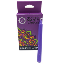 Velas Mágicas Manifest (paquete de 12) - Púrpura - Chakra de la Corona