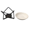 Suporte hexagonal em cerâmica e metal