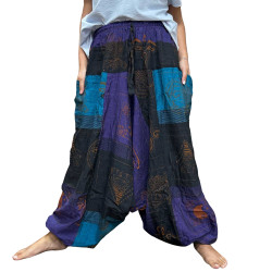 Pantalones de yoga y festivales - Estampado Himalayan High Cross en morado