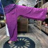 Pantalones de yoga y festivales - Mantra mandala del pescador tailandés en morado
