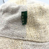 Sombrero de festival boho de cáñamo y algodón con parches - Natural