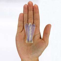 Ángel de piedras preciosas talladas a mano - Opalita