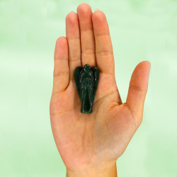 Anjo de pedra preciosa esculpido à mão - Aventurina verde