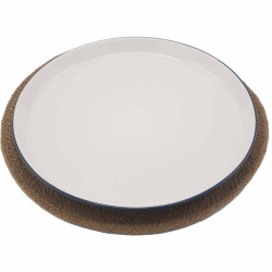 Toalha de mesa individual Natural - Juta e algodão 30cm - Rebordo natural