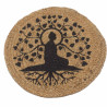 Toalha de mesa individual Natural - Juta 30cm - Impressão da árvore Bodhi