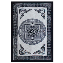 Colcha de algodão simples + tapeçaria de parede - Macaco - OM Mandala