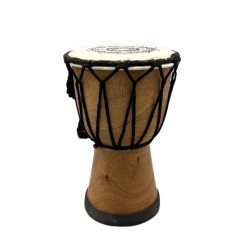 Tambor de djembe feito à mão com tampo largo - 15 cm
