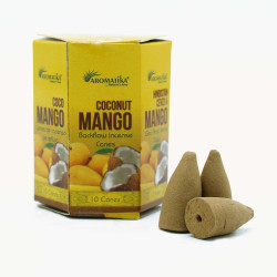 Paquete de 10 Incienso Masala Backflow - Coco y Mango