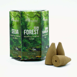 Embalagem de 10 Incensos Backflow Masala - Rain Forest