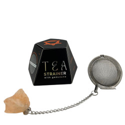 Coador de chá de pedra preciosa em cristal bruto - Cornalina
