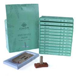 Pack of 15 Natural Incense Smudge Bricks and Burner - Patchouli Wood