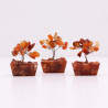 Mini árbol de piedras preciosas sobre base de orgonita - Cornalina (15 piedras)