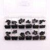 Mini árbol de piedras preciosas sobre base de orgonita - Ágata negra (15 piedras)