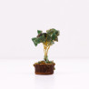 Mini árbol de piedras preciosas sobre base de madera - Aventurina verde (15 piedras)