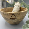 Taça de madeira para oferendas e rituais - Os Quatro Elementos - 11x7cm