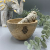 Taça de madeira para oferendas e rituais - Hamsa - 11x7cm