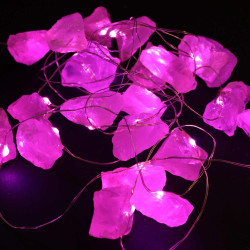 Luces de encantamiento de piedras preciosas - Cuarzo rosa