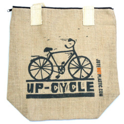 Bolso de yute ecológico - Bicicleta - (4 diseños surtidos)