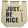 Bolso de yute ecológico - Just be nice - (4 diseños surtidos)