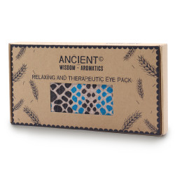 Almohada para los ojos de algodón natural lavanda y juco en caja de regalo - Víbora azul