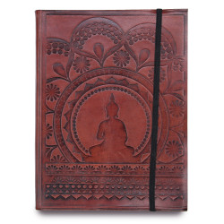 Cuaderno mediano con elástico - Mandala tibetano