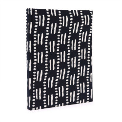 Cuadernos con encuadernación de algodón 20x15cm - 96 páginas - Puntos y rayas negros