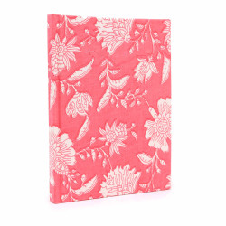 Cuadernos encuadernados en algodón 20x15cm - 96 páginas - Floral rosa