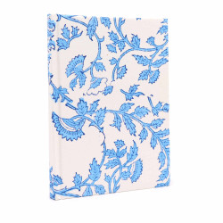Cuadernos encuadernados en algodón 20x15cm - 96 páginas - Floral azul pálido