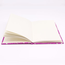 Cuadernos encuadernados en algodon 20x15cm - 96 páginas - Fucsia antigua