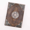 Libro Marrón Bronceado Fuerte - Decoracion del Pentágono de zinc - 200 pag con bordes de cubierta - 26x18cm